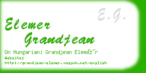 elemer grandjean business card